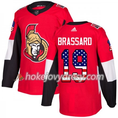 Pánské Hokejový Dres Ottawa Senators Derick Brassard 19 2017-2018 USA Flag Fashion Černá Adidas Authentic